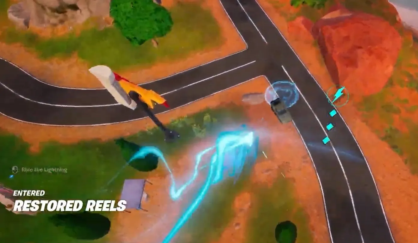 how to Hit an opponent or a vehicle with the Ride the Lightning item in Fortnite